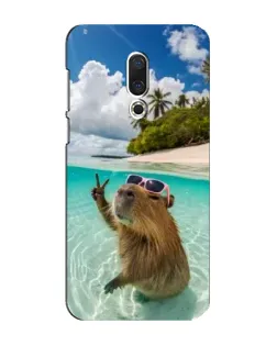 Чохол для Meizu 16 Plus з картинкою «Капібара на морі»
