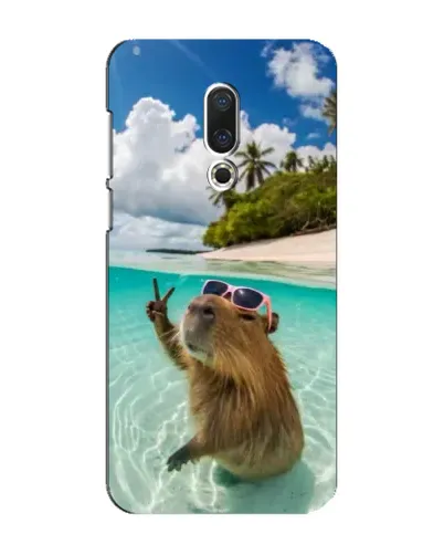 Чохол для Meizu 16 Plus з картинкою «Капібара на морі»