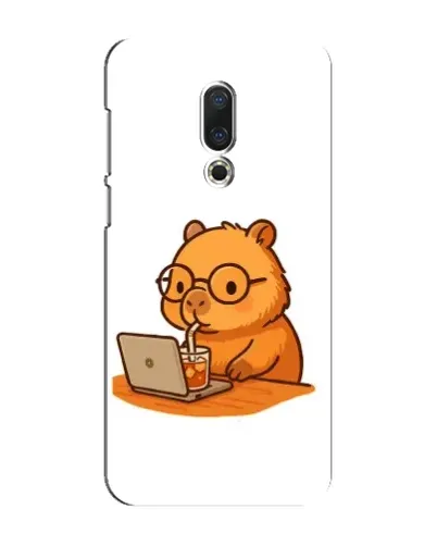 Чохол для Meizu 16 Plus з картинкою «Капібара з ноутбуком»