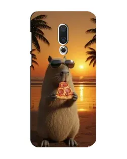 Чохол для Meizu 16 Plus з картинкою «Капібара з піцою»