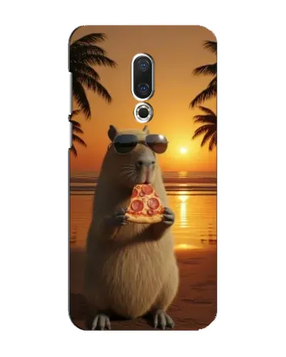 Чохол для Meizu 16 Plus з картинкою «Капібара з піцою»
