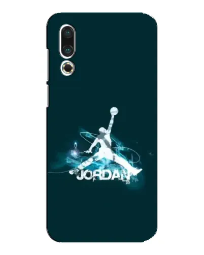 Чехол для Meizu 16s с картинкой «Jordan Blue Fire»