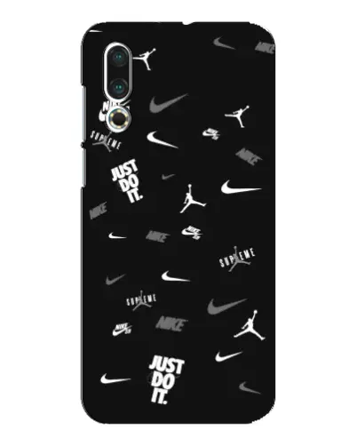 Чехол для Meizu 16s с картинкой «Nike Black Pattern»