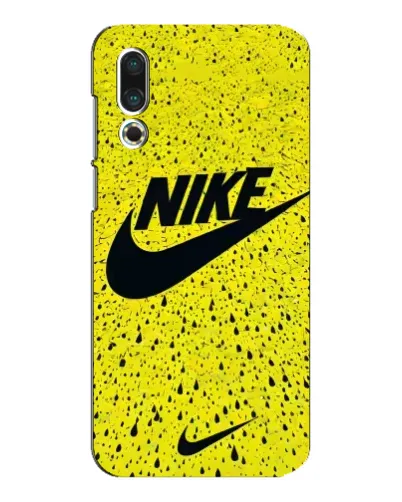 Чехол для Meizu 16s с картинкой «Желтый текстурный Nike»