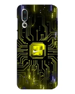 Чехол для Meizu 16s с картинкой «Nike — золотая искра»