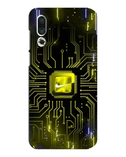 Чехол для Meizu 16s с картинкой «Nike — золотая искра»