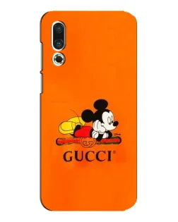 Чехол для Meizu 16s с картинкой «Микки Маус Gucci — оранж»