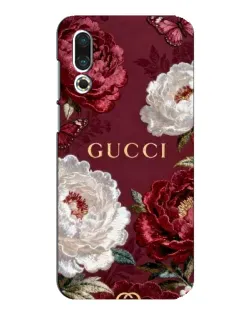 Чехол для Meizu 16s с картинкой «Gucci — бордовые розы»