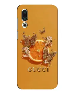 Чехол для Meizu 16s с картинкой «Gucci — золотые бабочки»