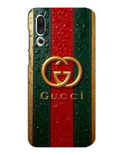 Чехол для Meizu 16s с картинкой «Gucci — фирменная полоса и золото»