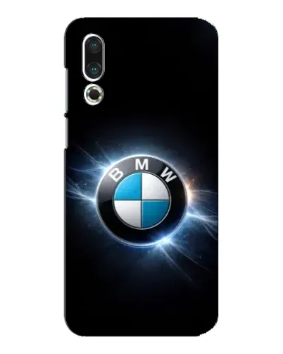 Чехол для Meizu 16s с картинкой «BMW — неоновое сияние»