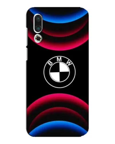 Чехол для Meizu 16s с картинкой «Логотип BMW и неоновые дуги»