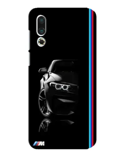 Чехол для Meizu 16s с картинкой «Силуэт BMW в темноте»