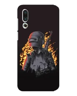 Чехол для Meizu 16s с картинкой «PUBG — огненный силуэт»