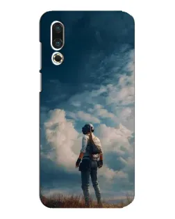 Чехол для Meizu 16s с картинкой «Герой PUBG на скале»