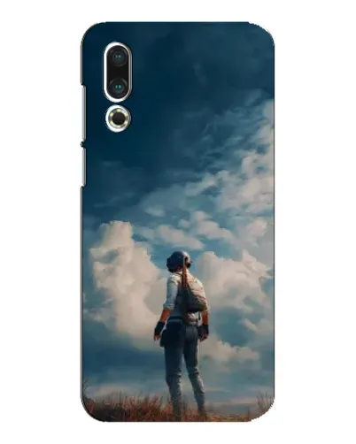 Чехол для Meizu 16s с картинкой «Герой PUBG на скале»
