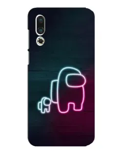 Чехол для Meizu 16s с картинкой «Among Us неон-арт»