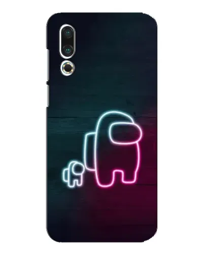 Чехол для Meizu 16s с картинкой «Among Us неон-арт»