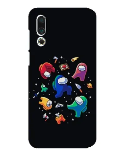 Чехол для Meizu 16s с картинкой «Among Us космос»