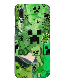 Чехол для Meizu 16s с картинкой «Криперы Minecraft»
