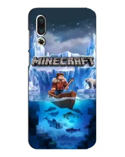 Чехол для Meizu 16s с картинкой «Minecraft ледяной мир»