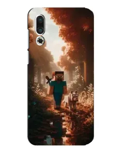 Чехол для Meizu 16s с картинкой «Стив в лесу»