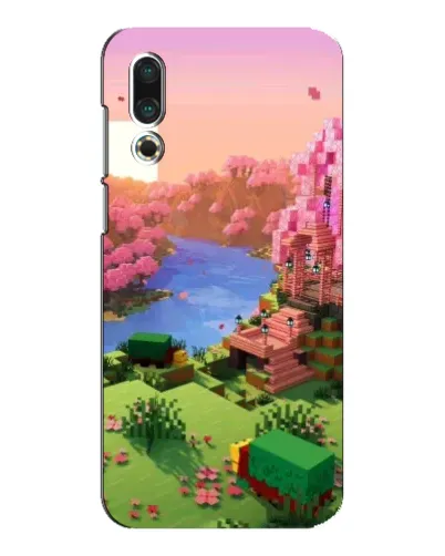 Чехол для Meizu 16s с картинкой «Розовое дерево Minecraft» Чехол для Meizu 16s с картинкой «Розовое дерево Minecraft»