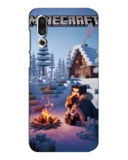 Чехол для Meizu 16s с картинкой «Зимний Minecraft»