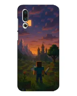 Чехол для Meizu 16s с картинкой «Стив у башни»