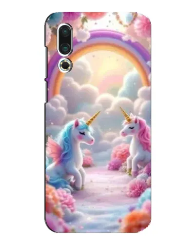 Чехол для Meizu 16s с картинкой «Радуга и единороги»