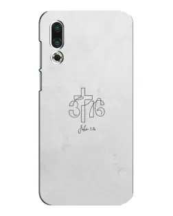 Чохол для Meizu 16s з картинкою «Івана 3:16 Хрест»