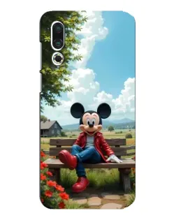 Чехол для Meizu 16s с картинкой «Микки на скамейке»