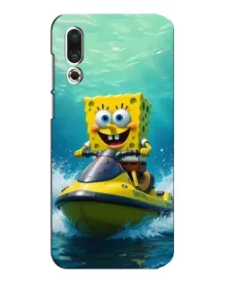 Чохол для Meizu 16s з картинкою «Спанч Боб на гідроциклі»