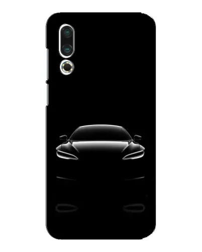Чехол для Meizu 16s с картинкой «Силуэт Tesla Night»
