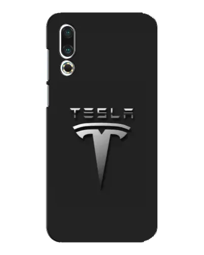 Чехол для Meizu 16s с картинкой «Стальной логотип Tesla»