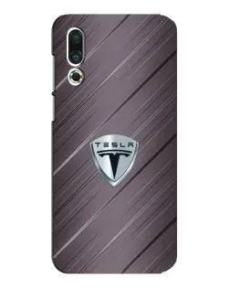 Чехол для Meizu 16s с картинкой «Металлическая текстура Tesla»