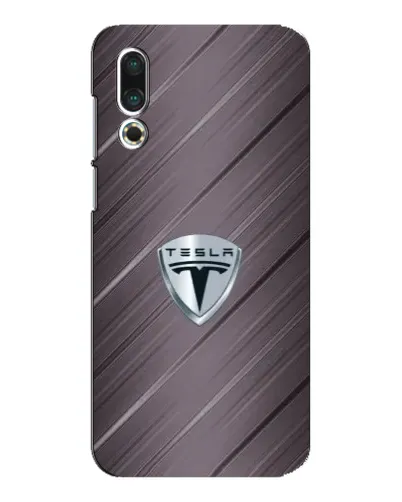 Чехол для Meizu 16s с картинкой «Металлическая текстура Tesla»
