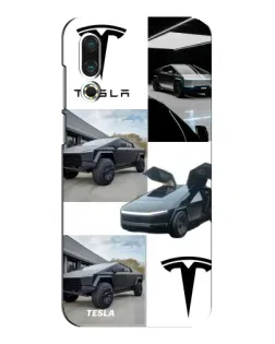 Чехол для Meizu 16s с картинкой «Коллаж Cybertruck Tesla»