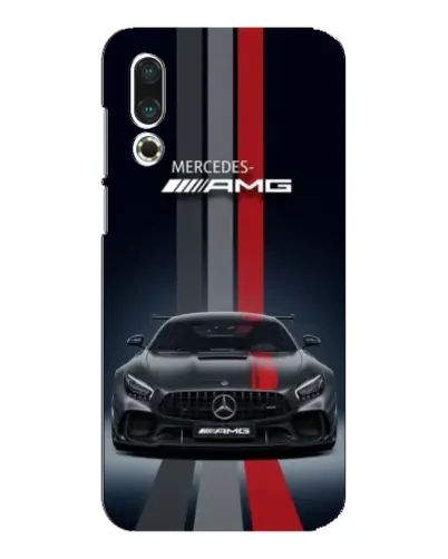 Чехол для Meizu 16s с картинкой «Mercedes — белый карбон»