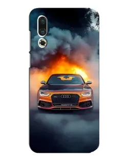 Чехол для Meizu 16s с картинкой «Audi в огненном дыму»