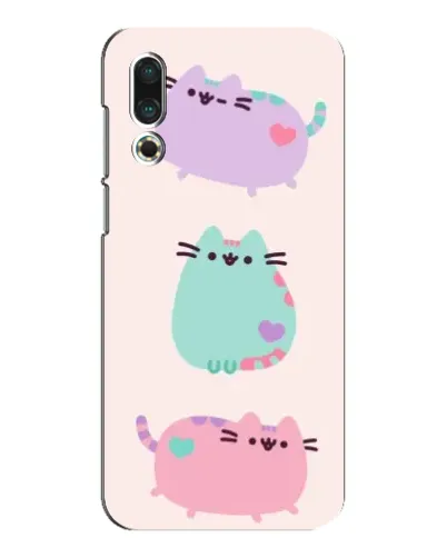 Чехол для Meizu 16s с картинкой «Pusheen трио»