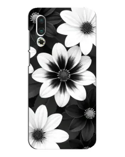 Чехол для Meizu 16s с картинкой «Монохромные астры»