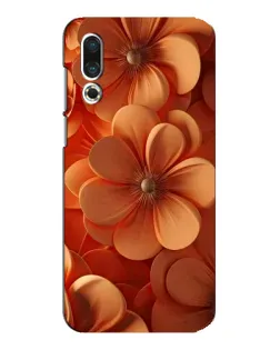 Чехол для Meizu 16s с картинкой «Оранжевый макро цветок»