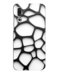 Чохол для Meizu 16s з картинкою «Біла об'ємна сітка»