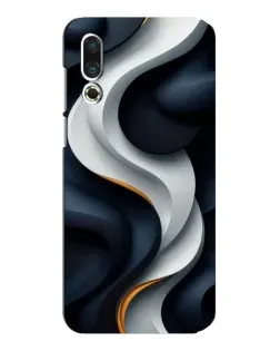 Чохол для Meizu 16s з картинкою «Об'ємні чорно-білі стрічки»