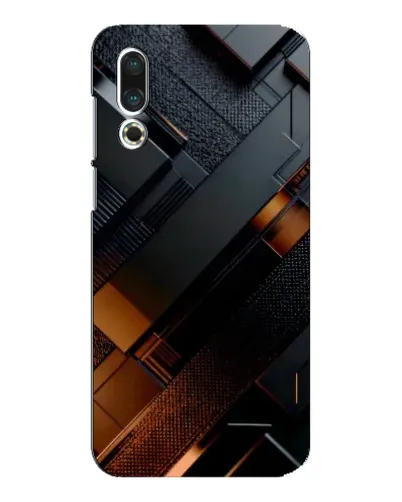 Чехол для Meizu 16s с картинкой «Черные геометрические блоки» Чехол для Meizu 16s с картинкой «Черные геометрические блоки»