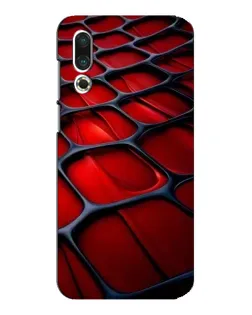 Чехол для Meizu 16s с картинкой «Красная глянцевая сетка»