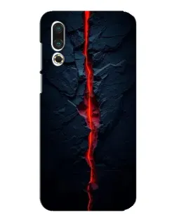 Чехол для Meizu 16s с картинкой «Kрасная лавовая трещина»