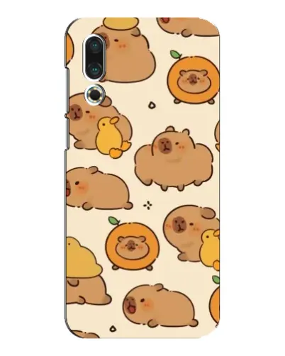Чехол для Meizu 16s с картинкой «Капибары с апельсинами»
