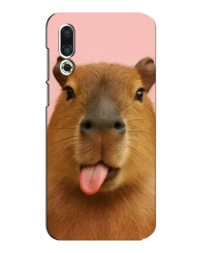 Чехол для Meizu 16s с картинкой «Капибара с языком»